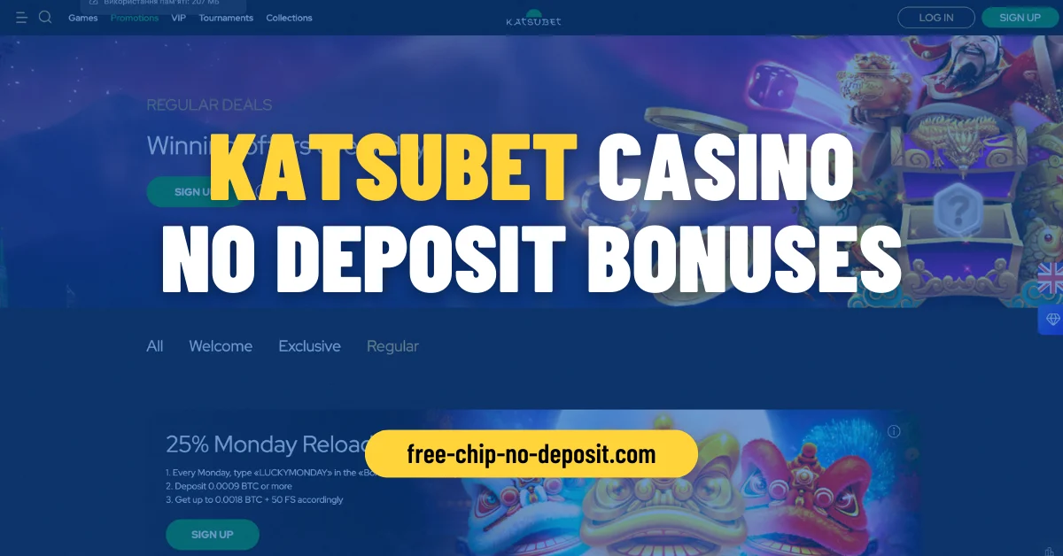 Katsubet Casino No Deposit Bonuses