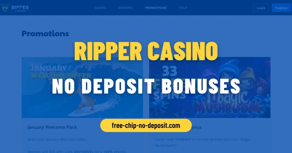 Ripper Casino No Deposit Bonus