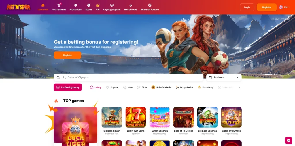 Hit'n'Spin Casino Main Page