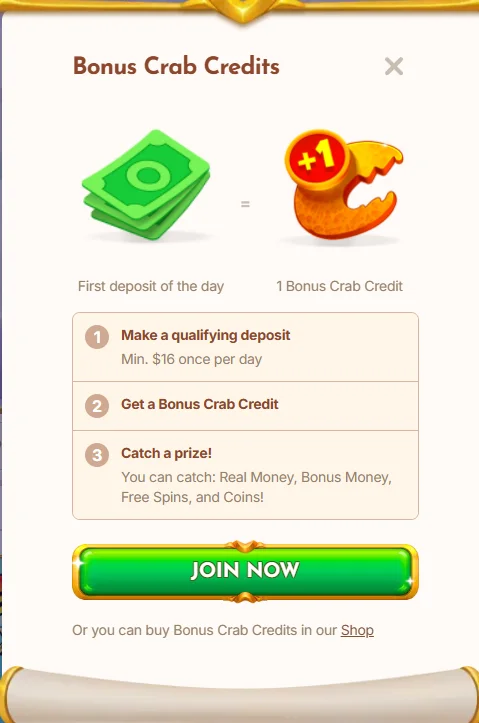 BetHall Casino Bonus Crab Feature