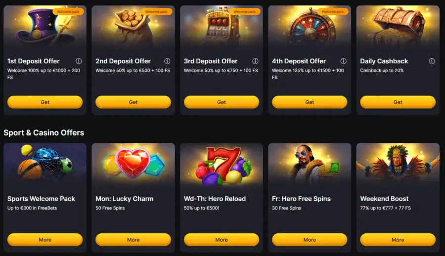 Winhero no deposit bonus code