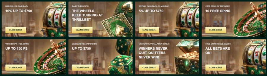 thrillbet casino bonuses